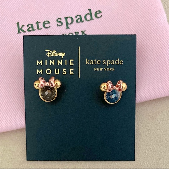 Kate Spade Mini Mouse Sparkling Crystal, Stud Earrings/ Gold tone - Picture 5 of 12